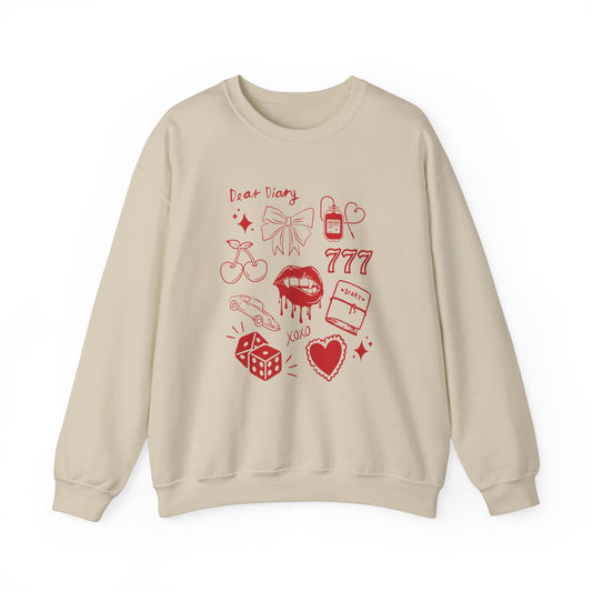 Dear Diary Doodles Crewneck