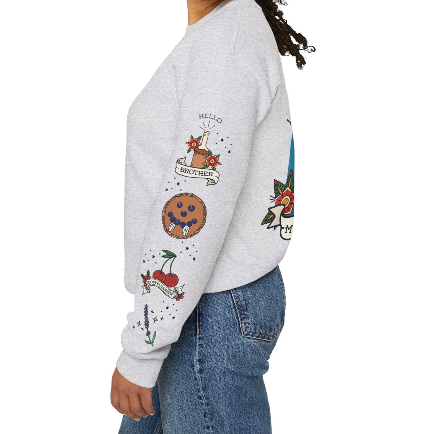 TVD Tattoos Crewneck Sweatshirt (DESIGN ON BACK)