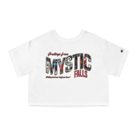 Greetings From Mystic Falls Cropped T-Shirt