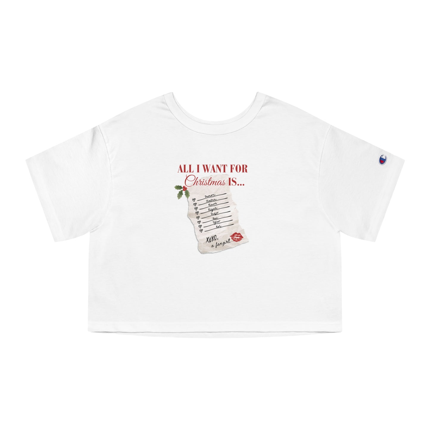 Christmas List Crop T-Shirt