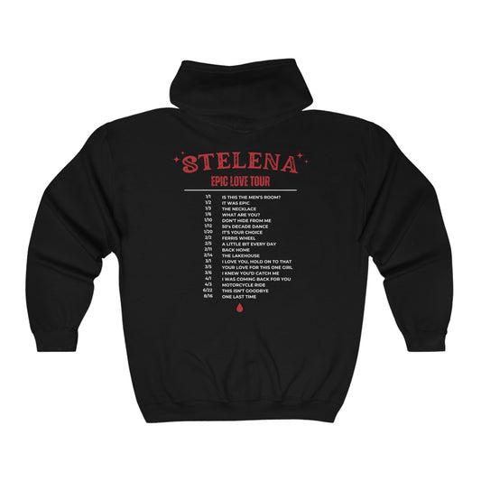 Stelena Vintage Tour Full Zip Hooded Sweatshirt