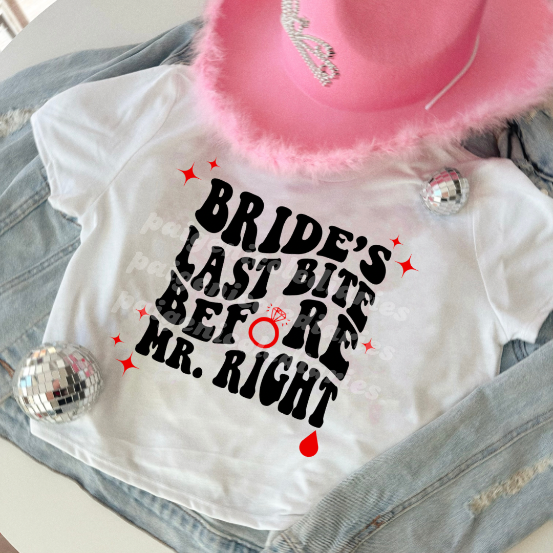 Bride's Bachelorette Crop Tee